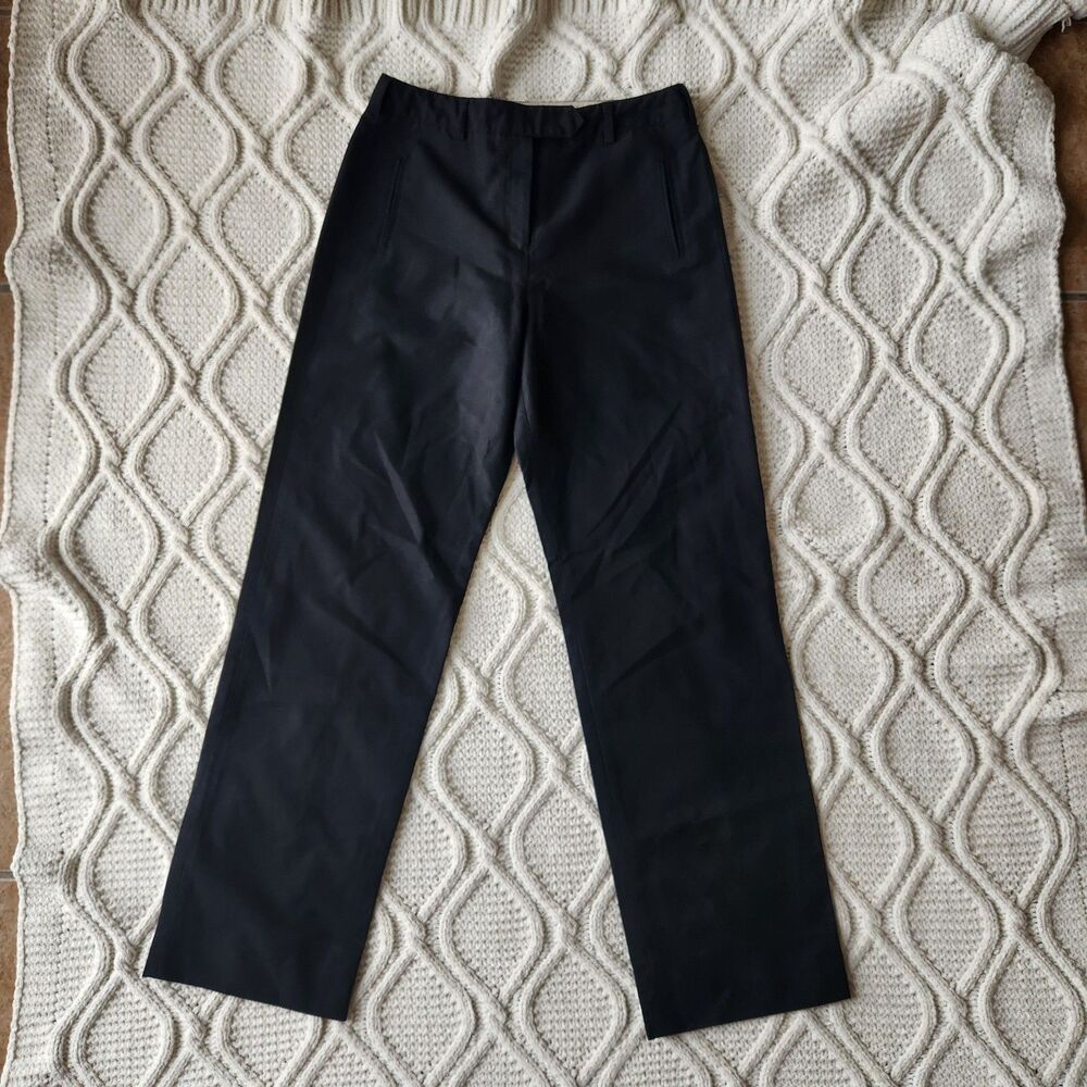 Larry Levine Black wide leg high waisted dress pants Size 8